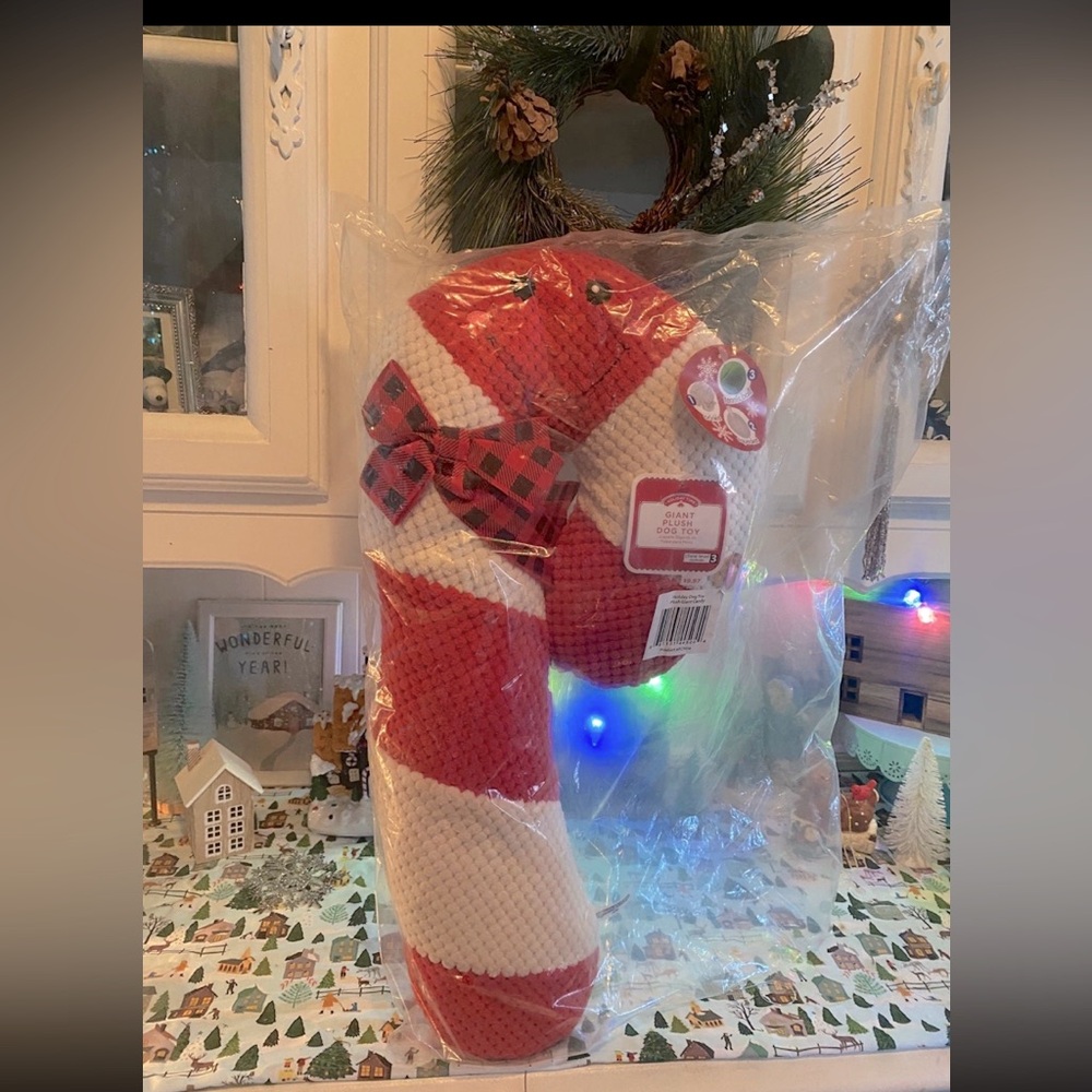Candycane dog toy Pillow